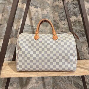 Louis Vuitton Damier Azur Speedy 35 Bag